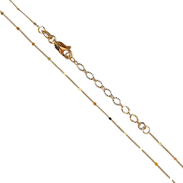 Dainty Pressed Dot Gold Filled Chain Necklace