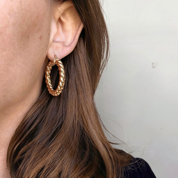 Gracie Gold Filled Hoop Earrings (18mm)