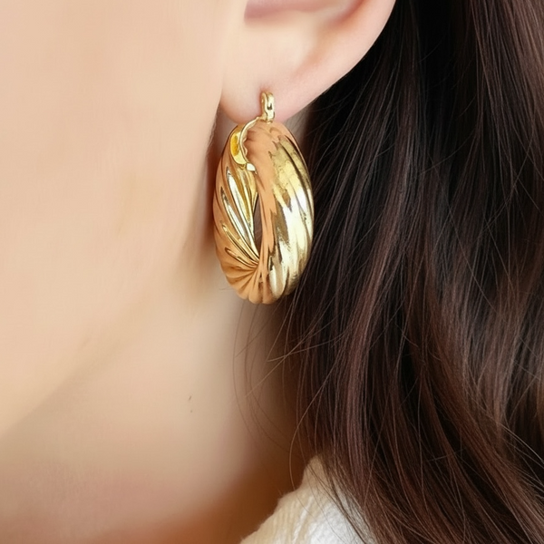 Serena Gold Filled Hoop Earrings