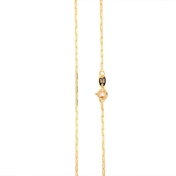 Gold Filled Tiny Paperclip Chain Necklace