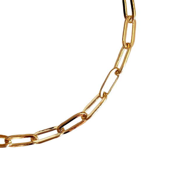 Gold Filled Paperclip Chain Bracelet