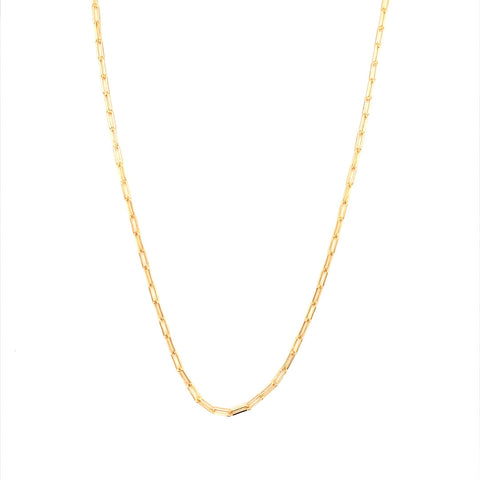 Gold Filled Tiny Paperclip Chain Necklace