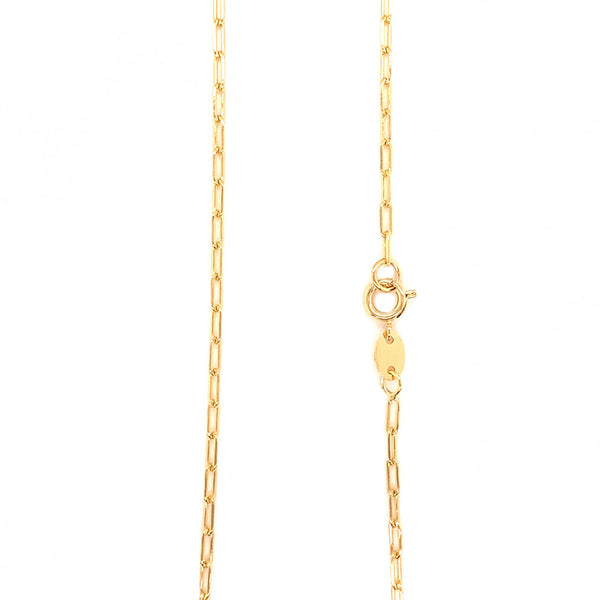 Gold Filled Small Paperclip Chain Necklace