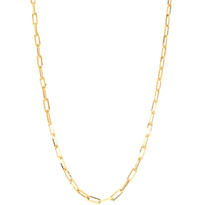 Gold Filled Small Paperclip Chain Necklace