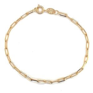 Gold Filled Paperclip Chain Bracelet