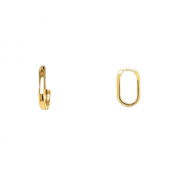 Small Oval Gold Filled Huggie Earrings