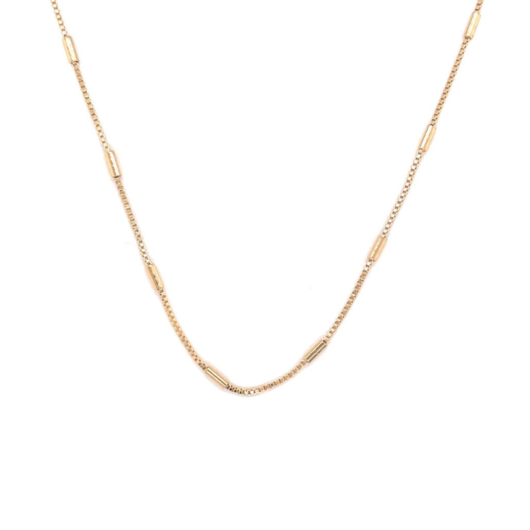 Gold Filled Bar Chain Necklace