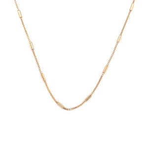 Gold Filled Bar Chain Necklace