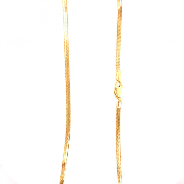 Gold Filled 3mm Herringbone Chain Necklace