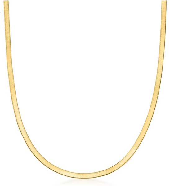 Gold Filled 3mm Herringbone Chain Necklace