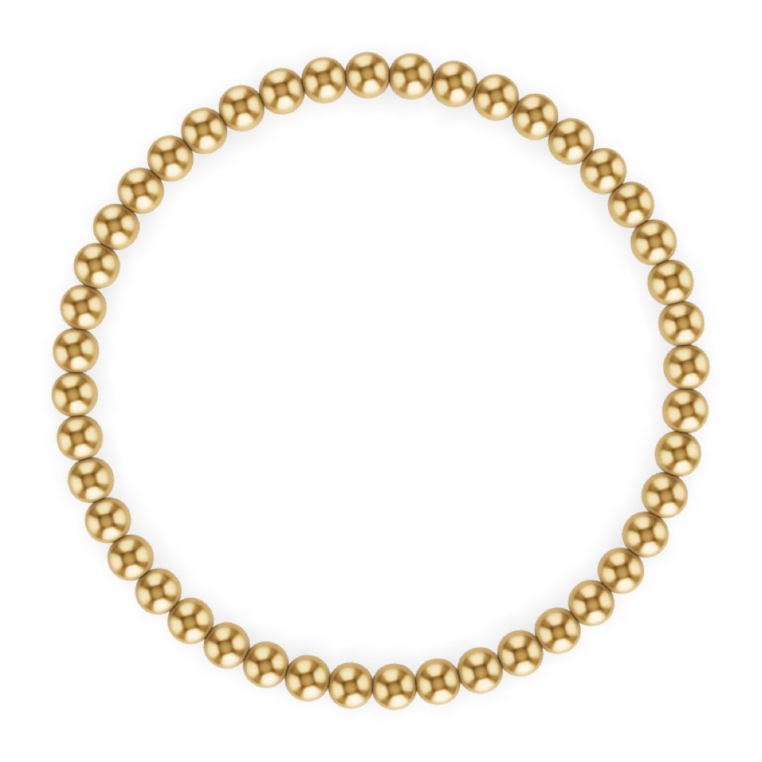 Gold Filled 4mm Gold Beaded Bracelet