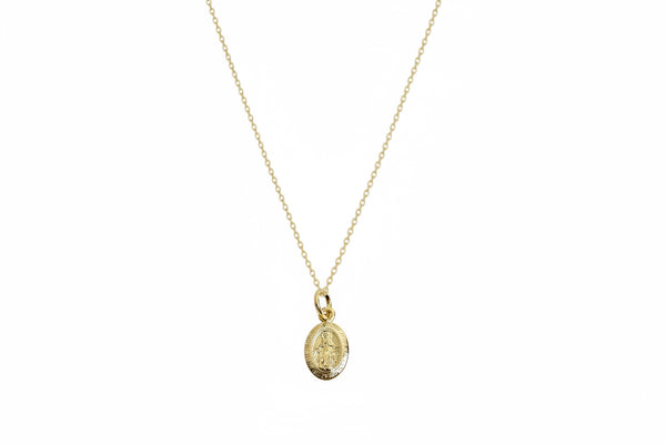 Small Gold Filled Virgin Mary Necklace