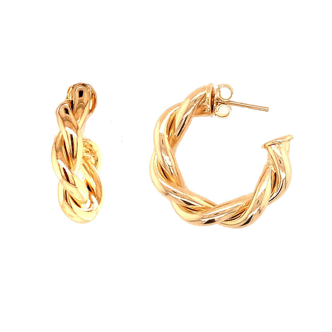 Medium Twisted Rope Hoop Earrings