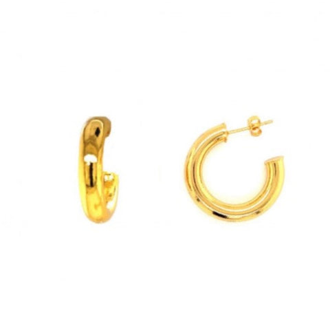 Medium Smooth Gold Filled Hoop Earrings