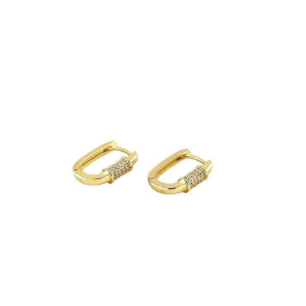 Olivia Gold Filled Oval CZ Earrings