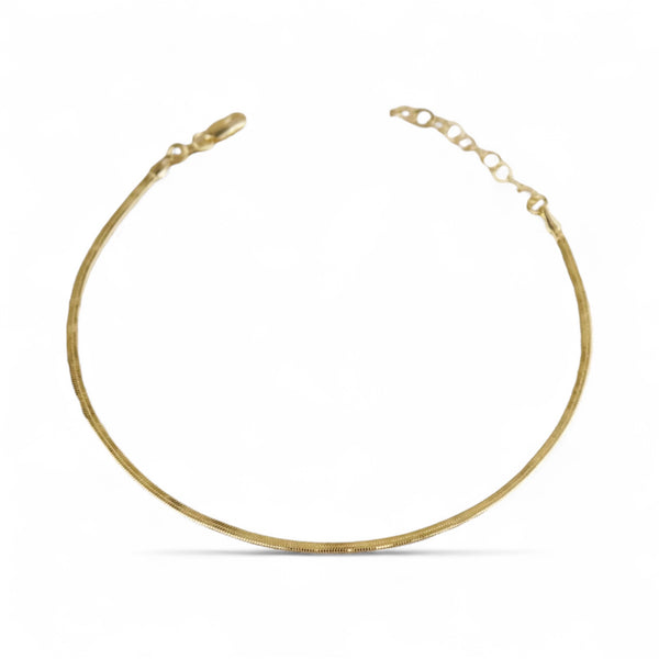 Gold Filled Tiny Herringbone Chain Anklet