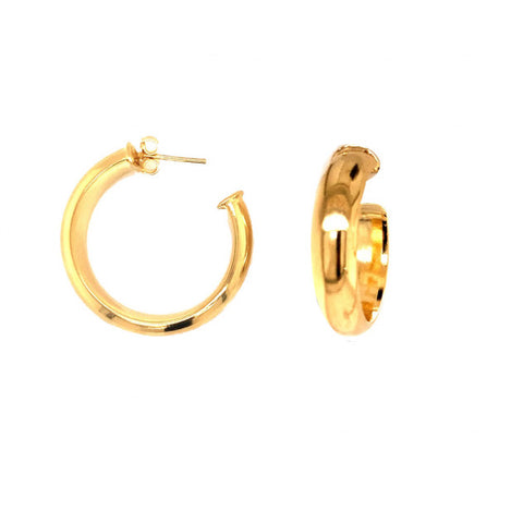 Large Smooth Gold Filled Hoop Earrings