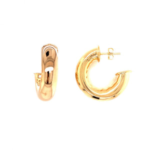 Small Thick Gold Filled Hoop Earrings