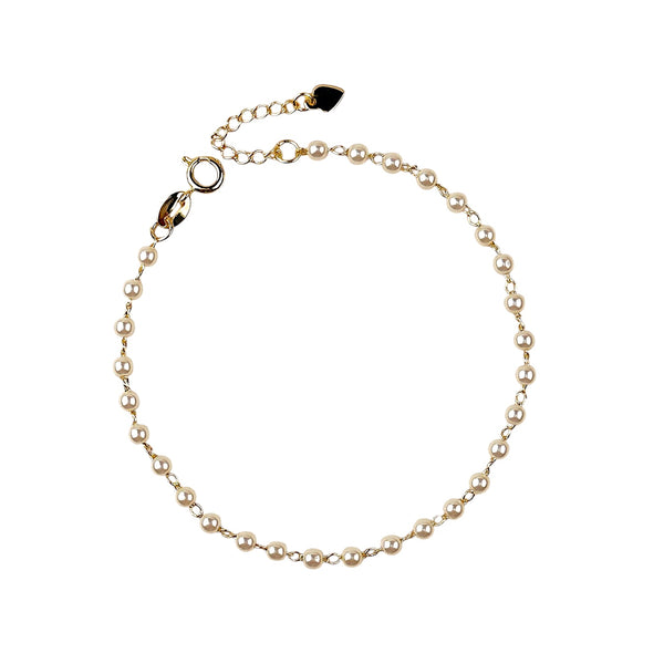 3mm Gold Filled Pearl Bracelet