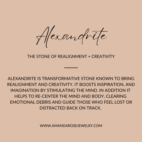 Alexandrite Gold Filled Stud Earrings (Stone of Realignment + Creativity / June Birthstone)