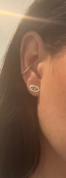 Sapphire Gold Filled Stud Earrings (Stone of Wisdom / September Birthstone)