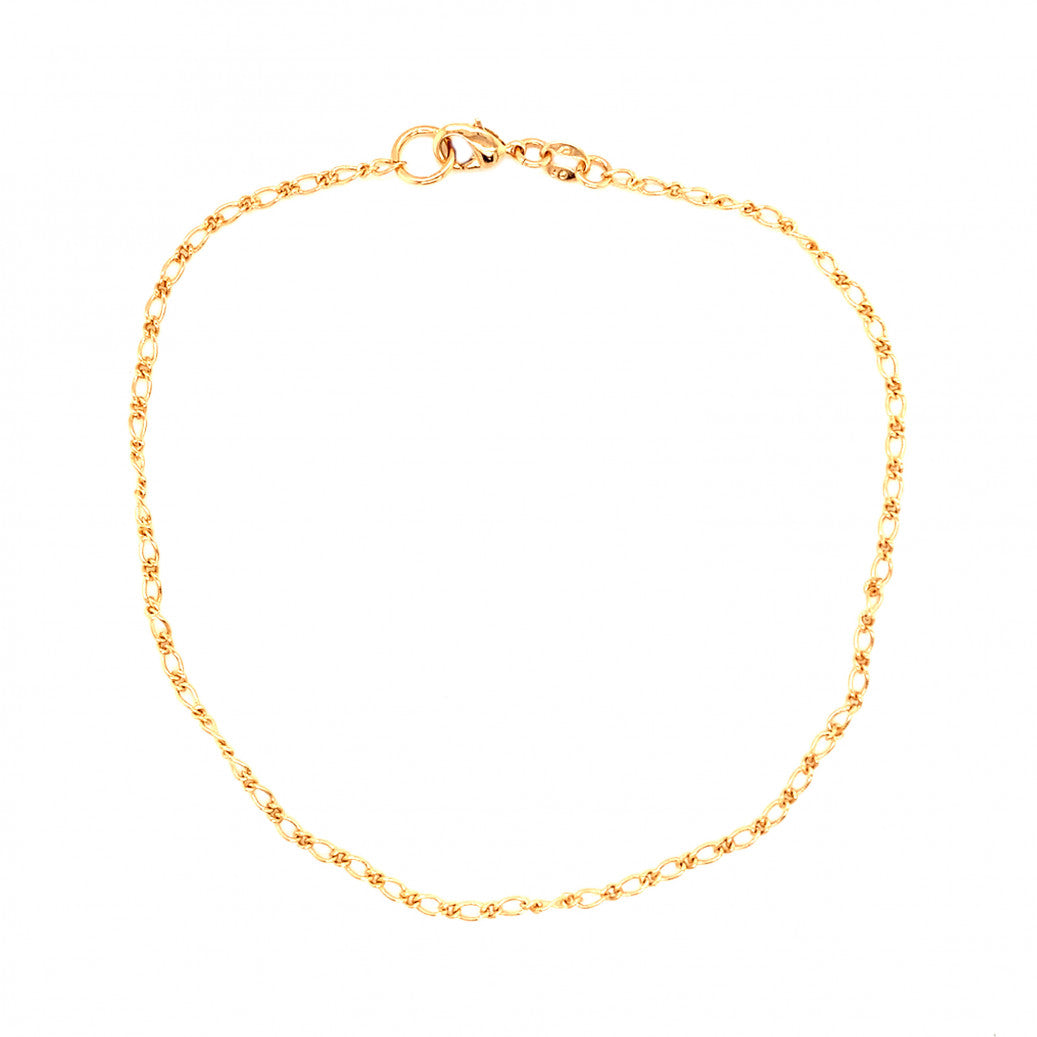 Tiny 2.5mm Gold Filled Link Chain Anklet