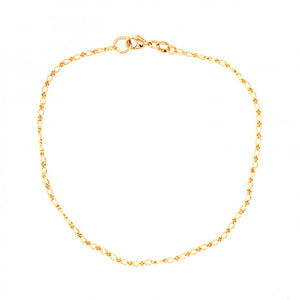 Tiny 2.5mm Gold Filled Link Chain Anklet
