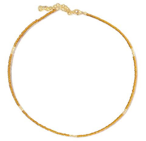Citrine and Gold Filled Beaded Necklace