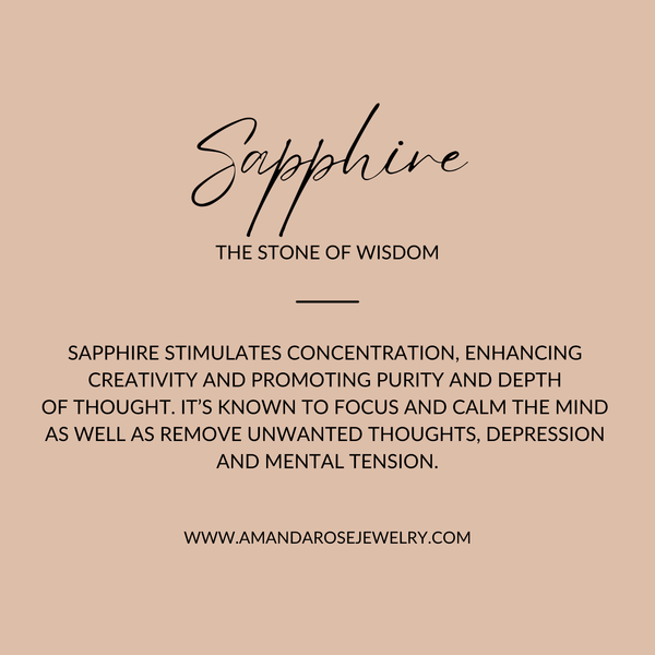 Sapphire Gold Filled Stud Earrings (Stone of Wisdom / September Birthstone)