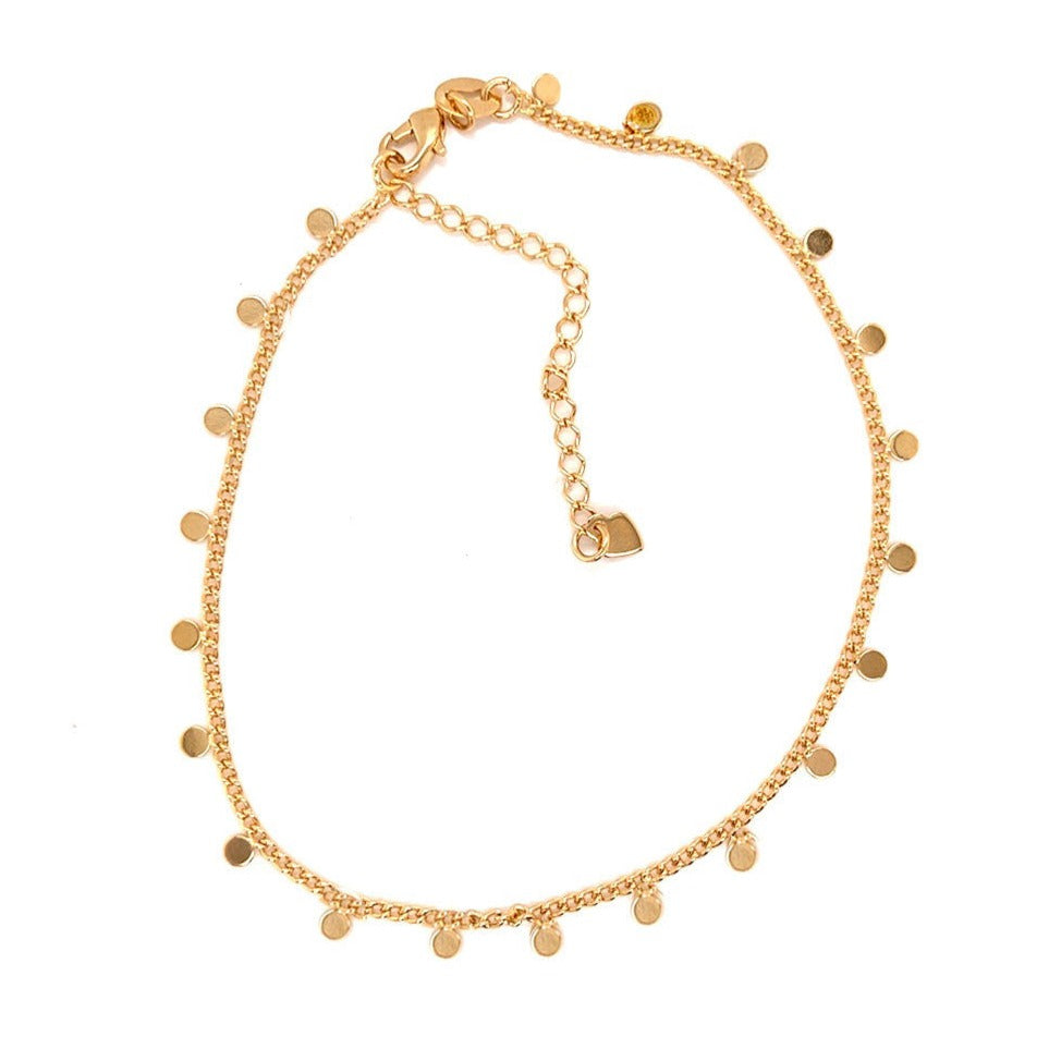 Gold Filled Disc Chain Bracelet