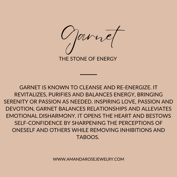 Garnet Gold Filled Stud Earrings (Stone of Energy / January Birthstone)
