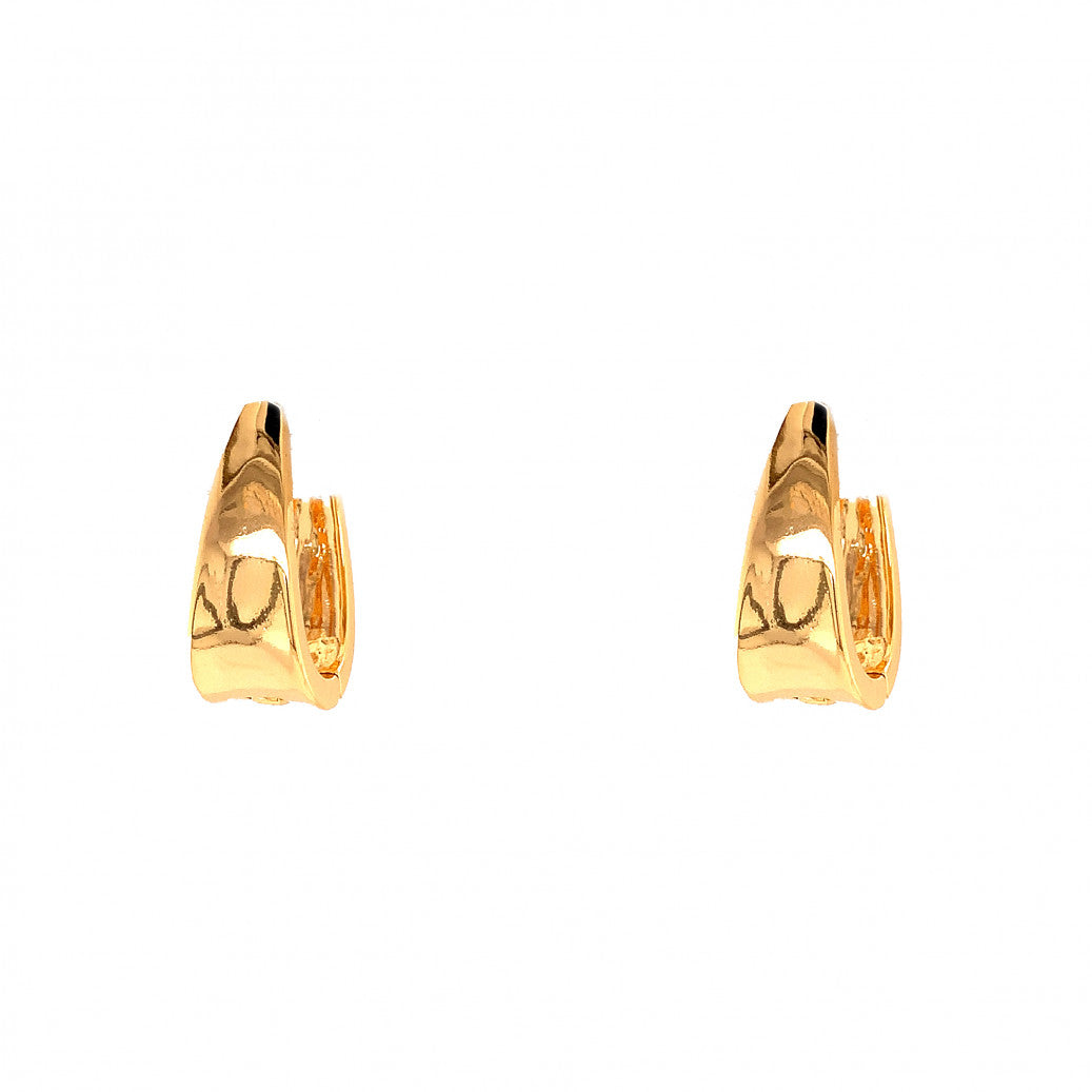 Oval Shaped Gold Filled Hoop Earrings