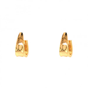 Oval Shaped Gold Filled Hoop Earrings