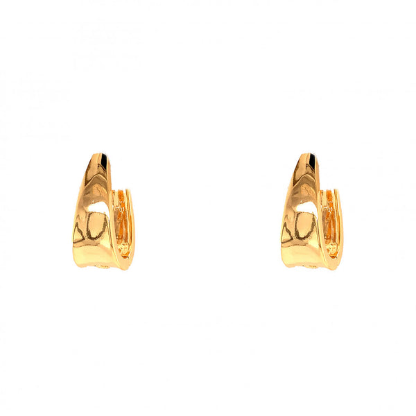 Oval Shaped Gold Filled Hoop Earrings