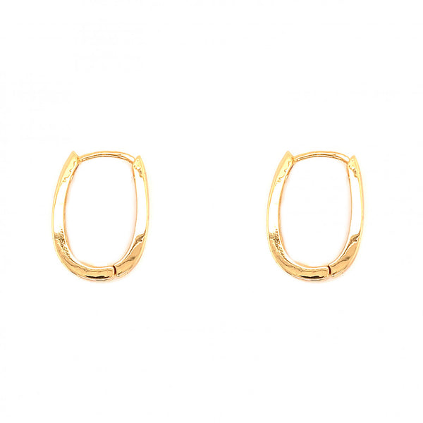 Oval Shaped Gold Filled Hoop Earrings
