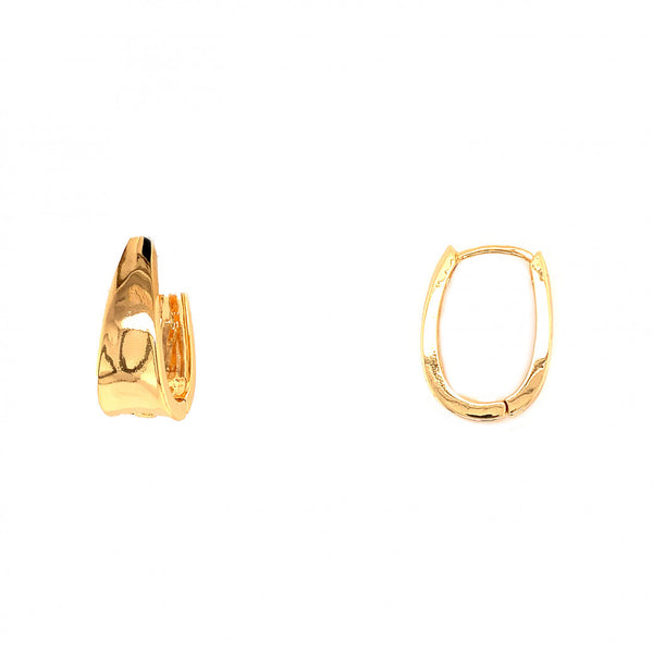 Oval Shaped Gold Filled Hoop Earrings