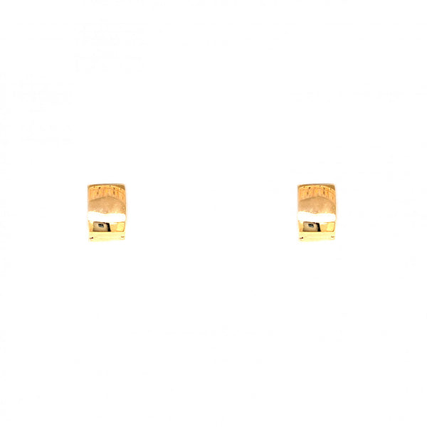 Tiny Cubed Shaped Gold Filled Huggie Earrings