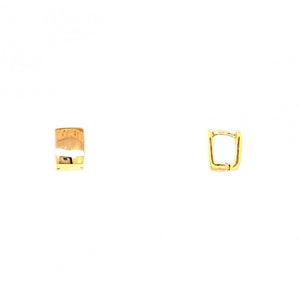 Cube Shaped Gold Filled Hoop Earrings