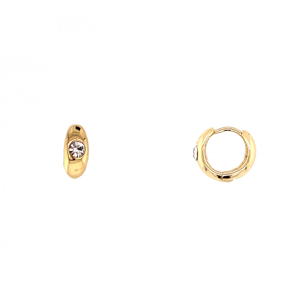 Gold Filled CZ Huggies