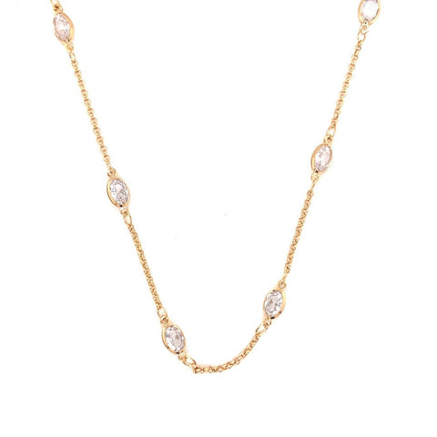 Gold Filled Cubic Zirconia Choker Necklace