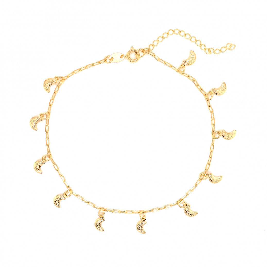 Gold Filled Moon Anklet