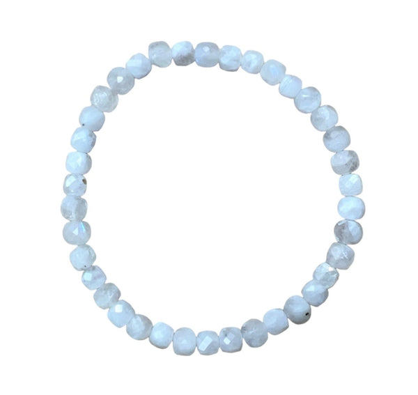 5mm Moonstone Cubed (Stone of New Beginnings)