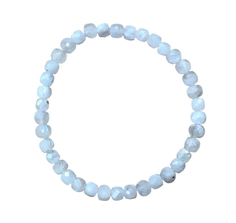 5mm Moonstone Cubed (Stone of New Beginnings)