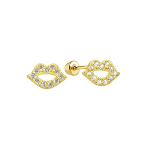 14kt Gold Kiss Stud Earrings