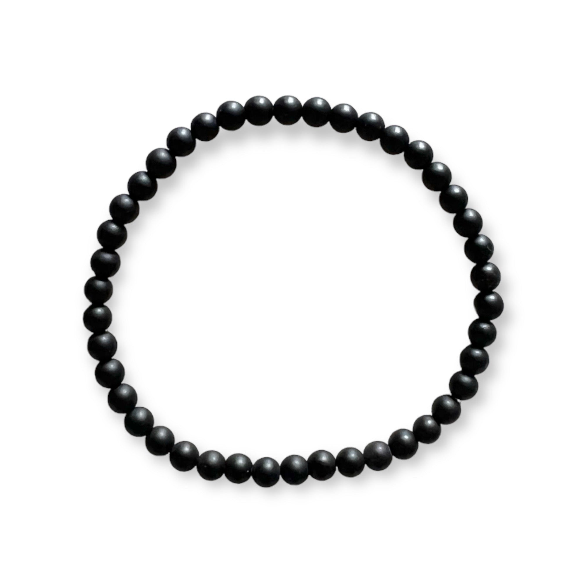 4mm Matte Black Onyx (Stone of Grounding)