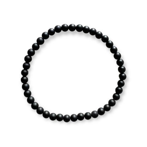 4mm Matte Black Onyx (Stone of Grounding)