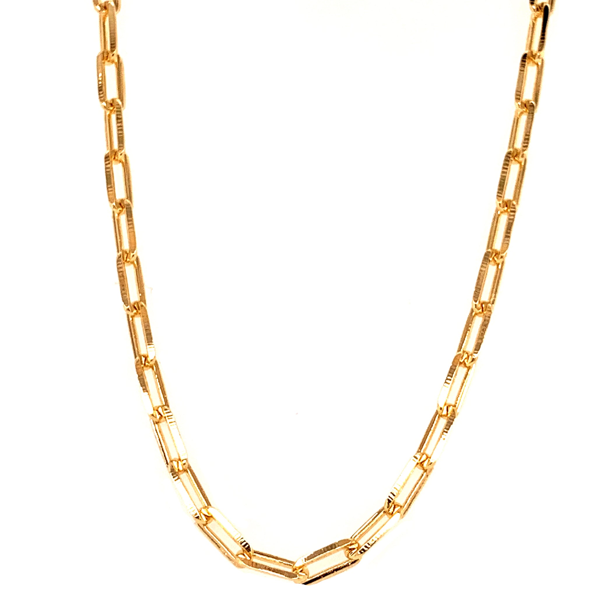 Gold Filled Paperclip Chain Necklace