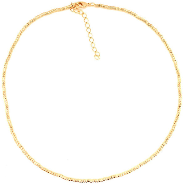 Gold Filled Beaded Choker Necklace