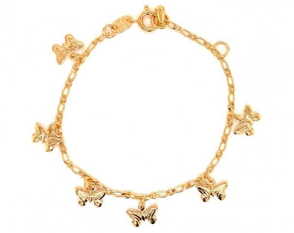 Gold Filled Butterfly Chain Bracelet