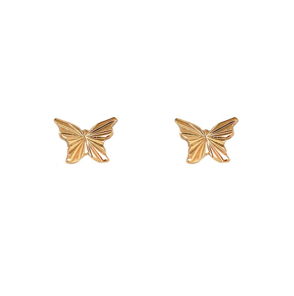 Gold Filled Butterfly Stud Earrings